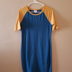 LuLaRoe Julia Baseball T Dress Sz Small